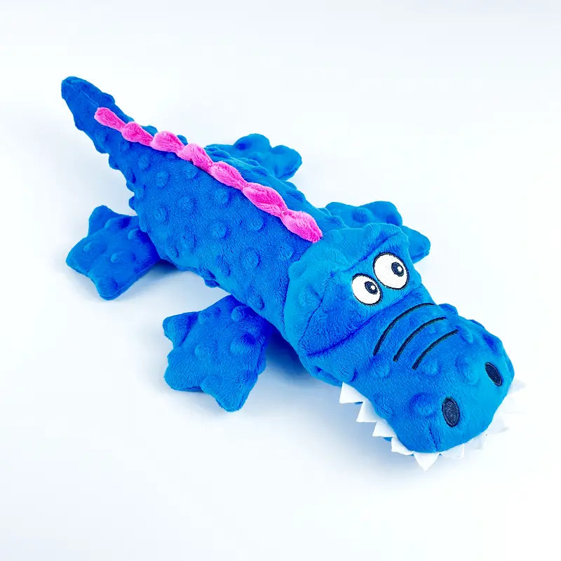 Squeaky crocodile plush for aggressive chewers ๐