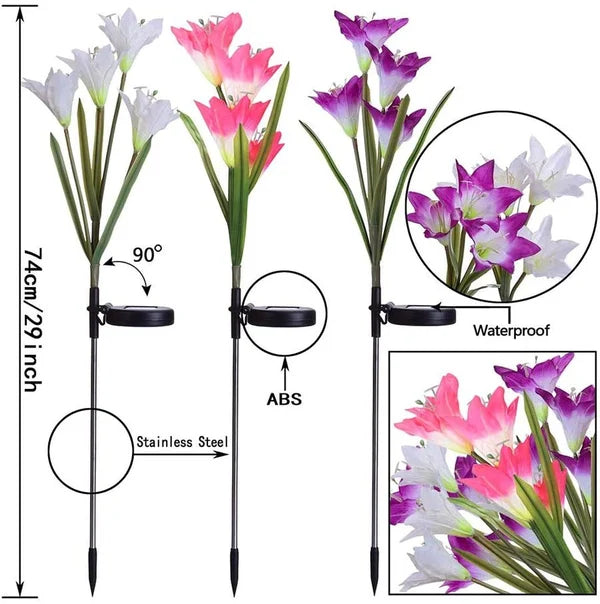 Solar Lily Garden Stake Lights